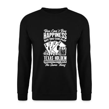 Poker Player Poker Player Poker Gift - Unisex Sweatshirt - black - Front - Alina (178cm) & Michal (187cm)