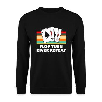 Joueur de poker Joueur de poker Cadeau de poker - Sweat-shirt Unisexe - noir - Devant - Alina (178cm) & Michal (187cm)
