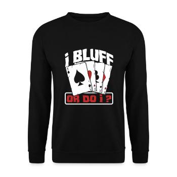 Poker Player Poker Player Poker Gift - Unisex Sweatshirt - black - Front - Alina (178cm) & Michal (187cm)