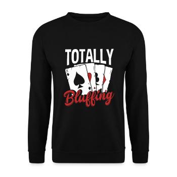 Poker Player Poker Player Poker Gift - Unisex Sweatshirt - black - Front - Alina (178cm) & Michal (187cm)