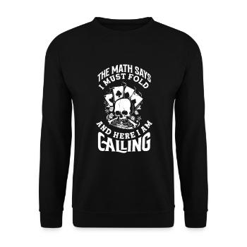 Poker Player Poker Player Poker Gift - Unisex Sweatshirt - black - Front - Alina (178cm) & Michal (187cm)