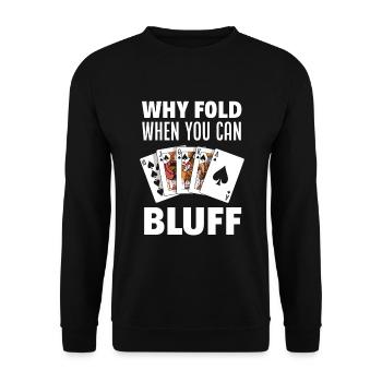 Poker Player Poker Player Poker Gift - Unisex Sweatshirt - black - Front - Alina (178cm) & Michal (187cm)