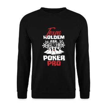 Joueur de poker Joueur de poker Cadeau de poker - Sweat-shirt Unisexe - noir - Devant - Alina (178cm) & Michal (187cm)