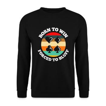 Poker Player Poker Player Poker Gift - Unisex Sweatshirt - black - Front - Alina (178cm) & Michal (187cm)