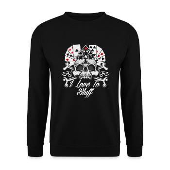 Joueur de poker Joueur de poker Cadeau de poker - Sweat-shirt Unisexe - noir - Devant - Alina (178cm) & Michal (187cm)