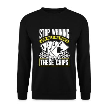 Poker Player Poker Player Poker Gift - Unisex Sweatshirt - black - Front - Alina (178cm) & Michal (187cm)
