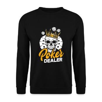 Joueur de poker Joueur de poker Cadeau de poker - Sweat-shirt Unisexe - noir - Devant - Alina (178cm) & Michal (187cm)