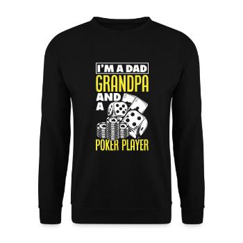 Joueur de poker Joueur de poker Cadeau de poker - Sweat-shirt Unisexe - noir - Devant - Alina (178cm) & Michal (187cm)