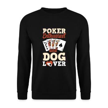 Poker Player Poker Player Poker Gift - Unisex Sweatshirt - black - Front - Alina (178cm) & Michal (187cm)