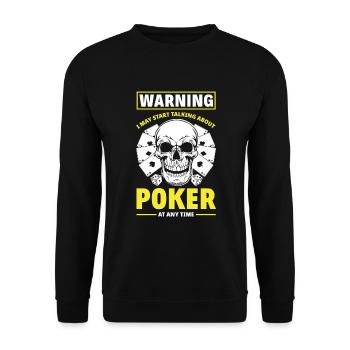 Joueur de poker Joueur de poker Cadeau de poker - Sweat-shirt Unisexe - noir - Devant - Alina (178cm) & Michal (187cm)