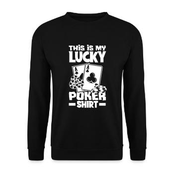Poker Player Poker Player Poker Gift - Unisex Sweatshirt - black - Front - Alina (178cm) & Michal (187cm)