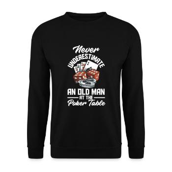 Joueur de poker Joueur de poker Cadeau de poker - Sweat-shirt Unisexe - noir - Devant - Alina (178cm) & Michal (187cm)