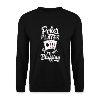 Joueur de poker Joueur de poker Cadeau de poker - Sweat-shirt Unisexe - noir - Devant - Alina (178cm) & Michal (187cm)