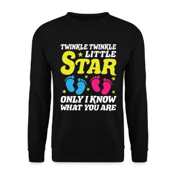 Twinkle Twinkle Little Star sexual partner - Unisex Sweatshirt - black - Front - Alina (178cm) & Michal (187cm)