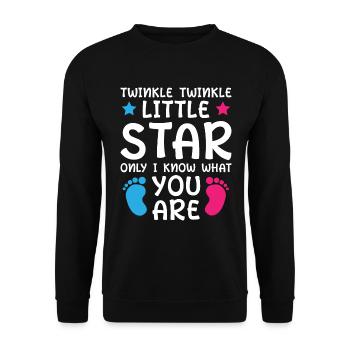 Twinkle Twinkle Little Star sexual partner - Unisex Sweatshirt - black - Front - Alina (178cm) & Michal (187cm)