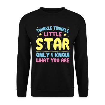 Twinkle Twinkle Little Star sexual partner - Unisex Sweatshirt - black - Front - Alina (178cm) & Michal (187cm)