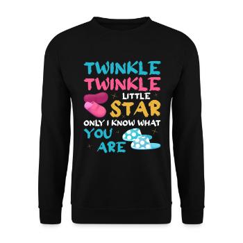 Twinkle Twinkle Little Star sexual partner - Unisex Sweatshirt - black - Front - Alina (178cm) & Michal (187cm)