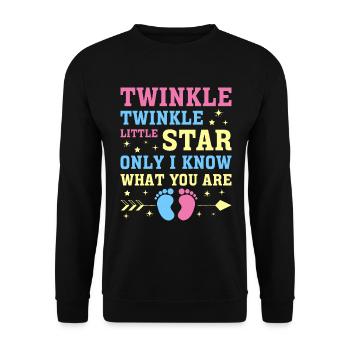Twinkle Twinkle Little Star sexual partner - Unisex Sweatshirt - black - Front - Alina (178cm) & Michal (187cm)