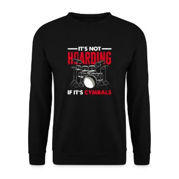 Schlagzeug Schlagzeuger Geschenk - Unisex Pullover - Schwarz - Vorne - Alina (178cm) & Michal (187cm)