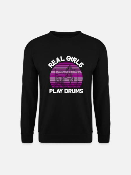 Drums Girl Drummer Gift - Unisex Sweatshirt - black