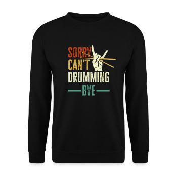 Schlagzeug Schlagzeuger Geschenk - Unisex Pullover - Schwarz - Vorne - Alina (178cm) & Michal (187cm)