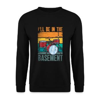 Schlagzeug Schlagzeuger Geschenk - Unisex Pullover - Schwarz - Vorne - Alina (178cm) & Michal (187cm)