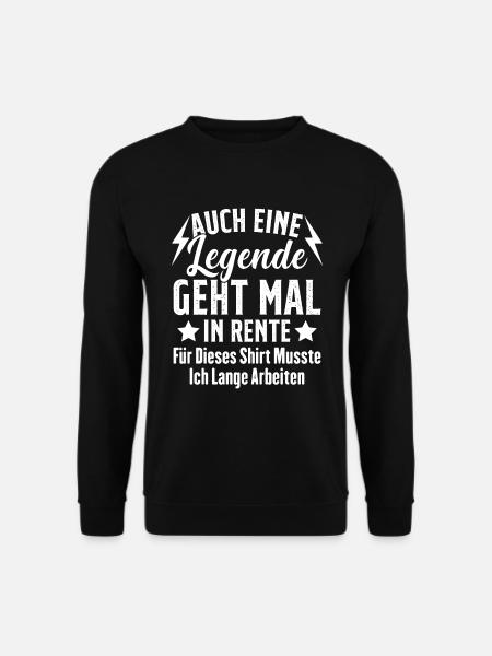Eine Legende Geht In Rente Funny Pensioner - Unisex Pullover - Schwarz