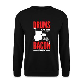 Schlagzeug Schlagzeuger Geschenk - Unisex Pullover - Schwarz - Vorne - Alina (178cm) & Michal (187cm)