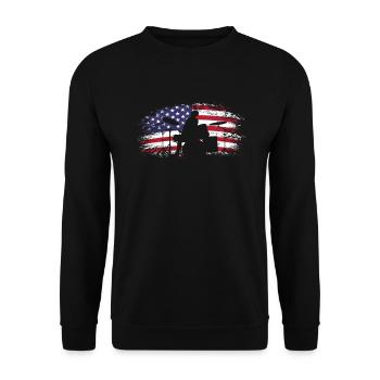 Schlagzeug Schlagzeuger Geschenk - Unisex Pullover - Schwarz - Vorne - Alina (178cm) & Michal (187cm)