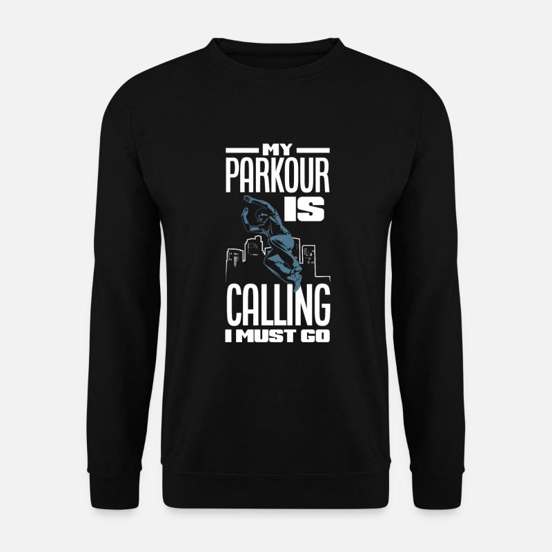 Lustiges Parkourläufer Freerunner Geschenk - Unisex Pullover - Schwarz
