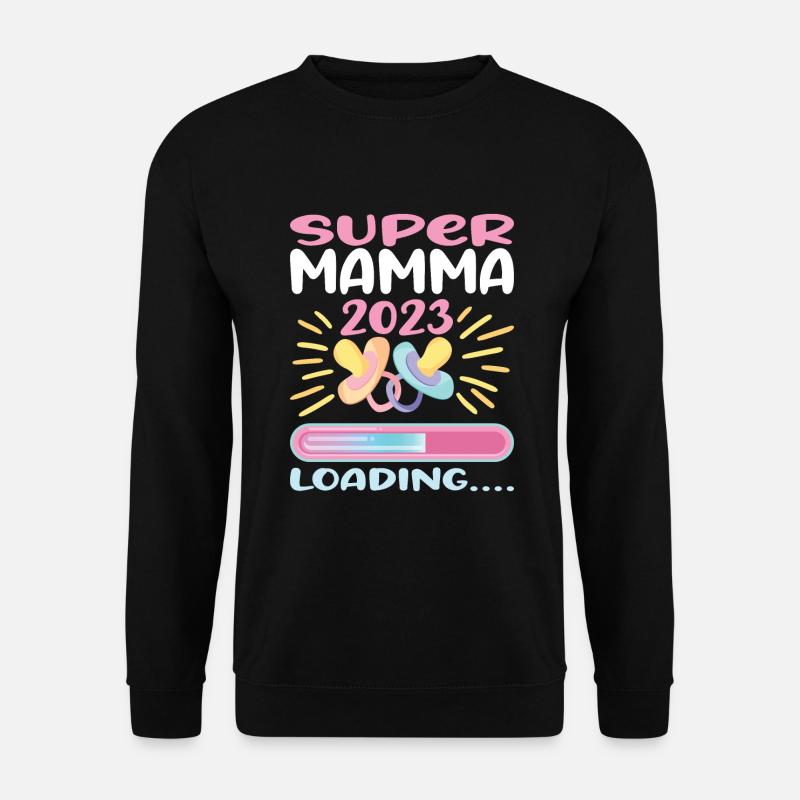 Super Mamma Loading... - Unisex Pullover - Schwarz