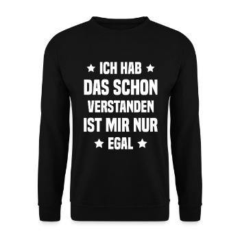 ich hab das schon verstanden - Unisex Pullover - Schwarz - Vorne - Alina (178cm) & Michal (187cm)