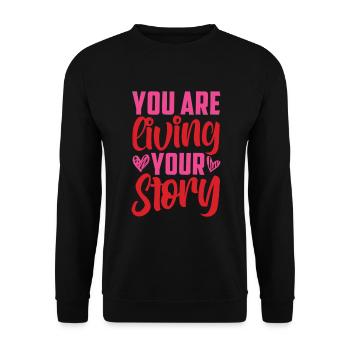 Vous vivez votre histoire - Sweat-shirt Unisexe - noir - Devant - Alina (178cm) & Michal (187cm)