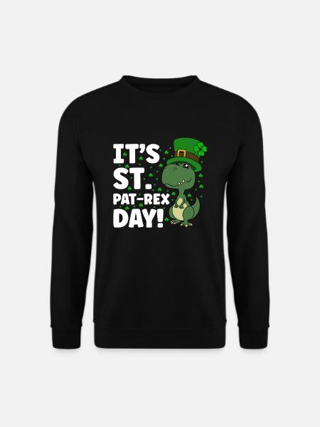 Dinosaurier St. Patrick's Day Dino - Unisex Pullover - Schwarz