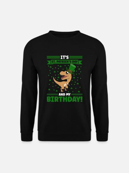 Dinosaur St. Patrick's Day Dino - Unisex Sweatshirt - black