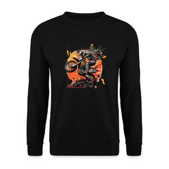 Das ultimative Motocross Erlebnis in der Unterwelt - Unisex Pullover - Schwarz - Vorne - Alina (178cm) & Michal (187cm)