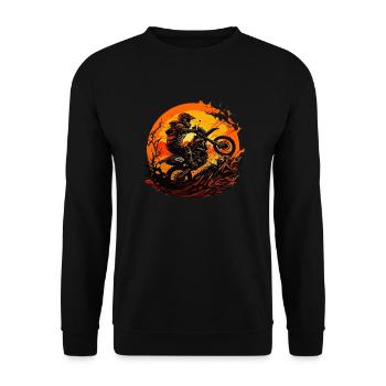 Ride to Hell - Breathtaking Motocross Action - Unisex Sweatshirt - black - Front - Alina (178cm) & Michal (187cm)