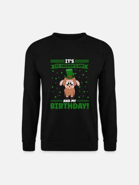 Sheep Shamrocks Saint Patrick's Day - Unisex Pullover - Schwarz