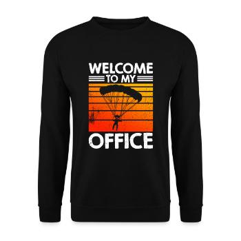 Bienvenue dans mon bureau - Sweat-shirt Unisexe - noir - Devant - Alina (178cm) & Michal (187cm)