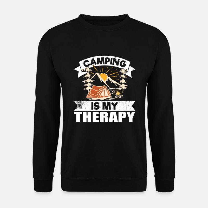 Camping Is My Therapy - Unisex Sweatshirt - black