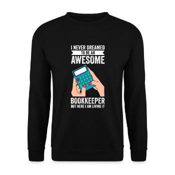 Bookkeeping Buchhalter Bookkeeper - Unisex Pullover - Schwarz - Vorne - Alina (178cm) & Michal (187cm)
