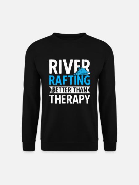 River Rafting Better Than Therapy - Unisex Sweatshirt - black