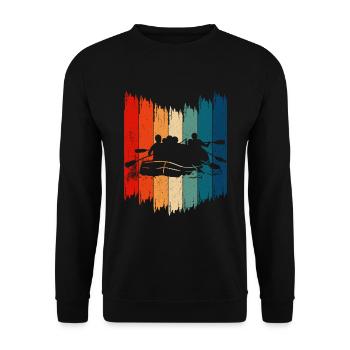 Vintage River Rafting Retro River Rafting - Unisex Sweatshirt - black - Front - Alina (178cm) & Michal (187cm)