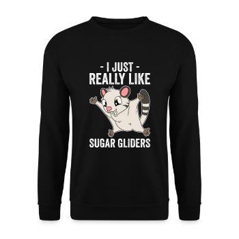 J’aime vraiment les planeurs de sucre - Sweat-shirt Unisexe - noir - Devant - Alina (178cm) & Michal (187cm)