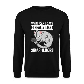 Que puis-je dire que j’aime vraiment les planeurs de sucre - Sweat-shirt Unisexe - noir - Devant - Alina (178cm) & Michal (187cm)