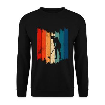 Vintage Croquet Retro Croquet - Unisex Sweatshirt - black - Front - Alina (178cm) & Michal (187cm)