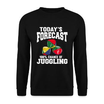 Today's Forecast 100 Chance Of Juggling - Unisex Sweatshirt - black - Front - Alina (178cm) & Michal (187cm)