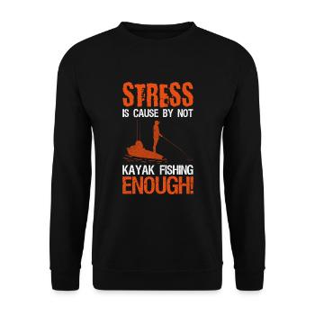 Kayak fishing and kayak fishing - Unisex Sweatshirt - black - Front - Alina (178cm) & Michal (187cm)