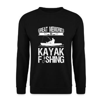 Kayak fishing and kayak fishing - Unisex Sweatshirt - black - Front - Alina (178cm) & Michal (187cm)