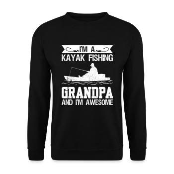 Kayak fishing and kayak fishing - Unisex Sweatshirt - black - Front - Alina (178cm) & Michal (187cm)